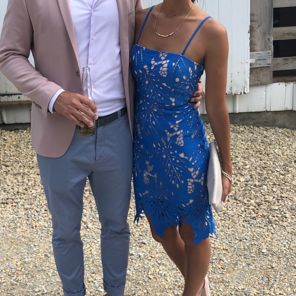 Lace knee length dress